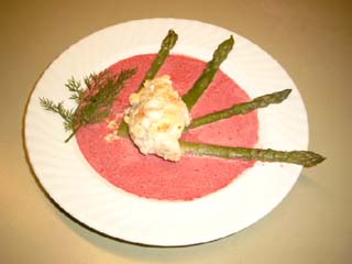 Seeteufel-Piccata mit Rote-Bete-Sauce