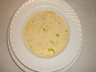 Kartoffelrahmsuppe mit Lauch