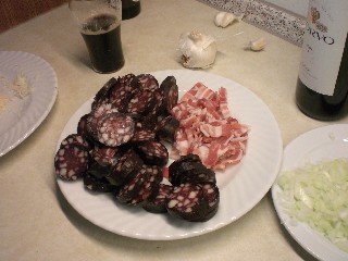 Blutwurst und Speck