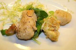Kaninchenfilet mit Jakobsmuscheln
