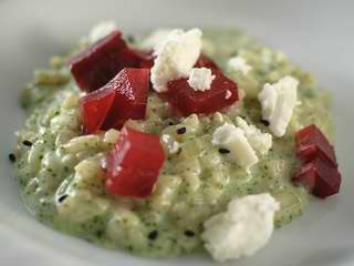 Petersilien-Risotto mit Roter Bete    

   
